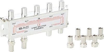Câble répartiteur satellite wifi 8 voies sac electronics 6 pour télévision numérique intérieure - argent. La boutique en ligne DIAYTAR COTE D'IVOIRE propose une large gamme de produits, allant de l'électronique à la mode, en passant par les produits alimentaires et les accessoires de maison. Les clients peuvent choisir parmi une grande variété de marques et de produits pour répondre à leurs besoins et à leurs goûts. La boutique est équipée d'un système de recherche pour faciliter la navigation et la recherche de produits.