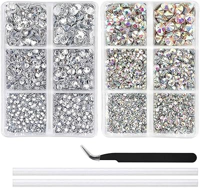 Ljhsz ab ensemble de 5040 strass en cristal, 6 tailles mixtes de strass