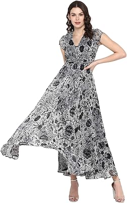 Robe longue décontractée styleville n longue avec design ajusté et évasé en polyester