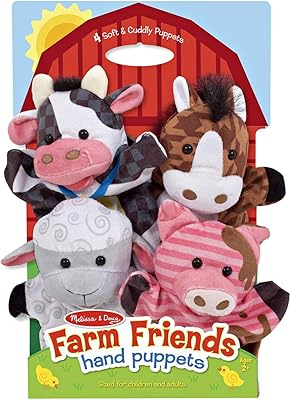 Melissa & doug 9080 marionnettes à main farm friends - théâtre de marionnettes