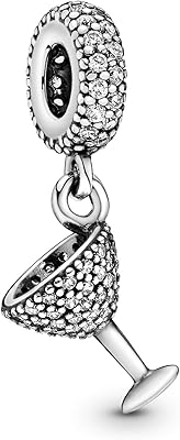 Bijoux breloque en verre à cocktail pavé de zircons cubiques en argent sterling. DIAYTAR COTE D'IVOIRE est une boutique en ligne qui offre une large gamme de produits allant de l'électronique aux produits alimentaires, en passant par les vêtements et les accessoires. Elle est le point de référence pour les consommateurs ivoiriens qui cherchent à faire des achats en ligne.