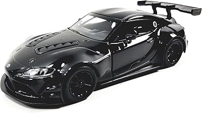 Voiture kensmart toyota gr supra concept édition course à l'échelle 1/36 (noir)