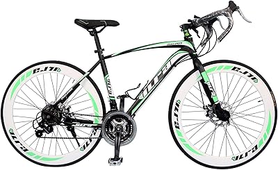 Vélo de route vlora racing 700c (noir et vert)
