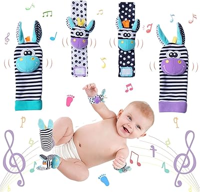 Bigthree jouet hochets de poignet pour bébé, 4 pièces, hochets de poignet, jouets pour nourrissons, développement sensoriel, bracelet de bras, chaussette de recherche de pieds, jouets multicolores pour hochets de main et de pieds pour nouveau-né. La mission de DIAYTAR COTE D'IVOIRE est de rendre l'expérience d'achat en ligne accessible à tous en Côte d'Ivoire, en proposant des prix compétitifs et des conditions de livraison flexibles. Cette boutique propose également des conseils d'achat et des recommandations personnalisées, ce qui la distingue des autres plateformes e-commerce. Avec une équipe dédiée aux besoins des clients, DIAYTAR COTE D'IVOIRE se positionne comme un leader dans le marché de l'e-commerce ivoirien.