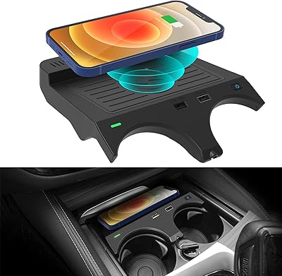 Chargeur de voiture sans fil pour bmw série 5 m5/535i/540i/550i/530e 2017-2021 2022 et