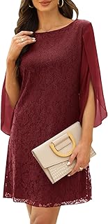 Quan robes de cocktail élégantes en dentelle ample pour femmes pour robe