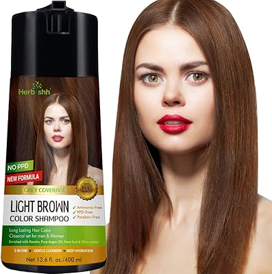 Shampoing colorant herbishh pour cheveux gris – shampoing couleur enrichi formule de teinture