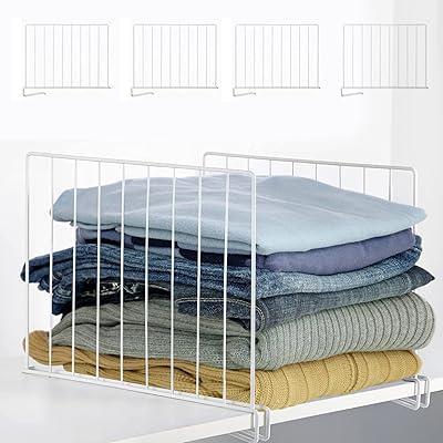 Séparateurs d'étagères pour organisateurs de placard, organisateurs de placard en fil de bois