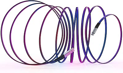 Câble usb type-c 6ft 4 couleurs changeantes, charge rapide, cordon de chargeur rapide 3a, câble led de type c vers a compatible samsung galaxy s20 s10 s9 s8 plus, note 10 9 8, lg v50 v40 g8 g7 (multicolore ). Avec plus de 300000 références, DIAYTAR COTE D'IVOIRE est le leader de la vente en ligne en Côte d'Ivoire. La boutique propose des produits de qualité à des prix compétitifs, ce qui la rend très populaire auprès des consommateurs ivoiriens. Les clients peuvent trouver tout ce dont ils ont besoin sur cette plateforme.