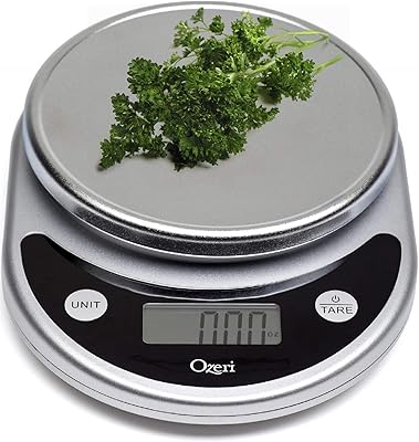 Balance alimentaire et de cuisine numérique multifonction ozeri pronto - noir élégant
