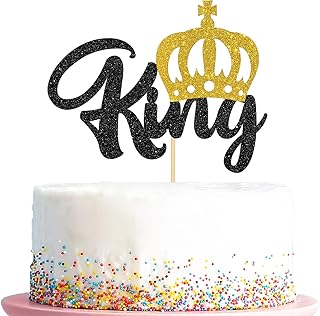 Décorations de gâteau du roi, joyeux anniversaire roi, fournitures de décorations de fête