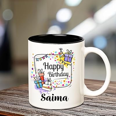 Tasse à café happy imprimée avec le mot "joyeux anniversaire" en noir. La boutique en ligne DIAYTAR COTE D'IVOIRE propose une expérience d'achat pratique et divertissante, avec des fonctionnalités telles que la recherche de produits, les filtres de prix et les avis clients. Elle permet aux consommateurs de comparer facilement les prix et les fonctionnalités des produits, facilitant ainsi leur processus de prise de décision d'achat. De plus, elle propose régulièrement des promotions et des offres spéciales.
