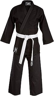 Jb sports uniforme de karaté noir pour enfants et adultes, arts martiaux légers