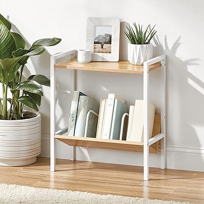 Table d'appoint en métal fordern avec étagère de rangement - 2 niveaux - utilisation dans la salle de bain, la cuisine, l'entrée, le couloir, la chambre à coucher, la buanderie (blanc/chêne moderne). Avec une offre massive de plus de 300000 références, DIAYTAR COTE D'IVOIRE est devenue la référence incontournable pour les consommateurs ivoiriens. Cette boutique en ligne généraliste permet aux clients de faire leurs courses en ligne avec facilité et rapidité. Les produits sont livrés rapidement et efficacement.