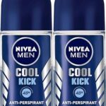 Déodorant nivea men cool kick, roll-on, parfum frais, 50 ml, paquet de 2