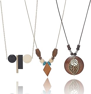 3 pièces long collier en bois réglable chaîne collier rustique bohème bijoux en bois femmes cadeau disque multi-feuilles forme géométrique irrégulière. DIAYTAR COTE D'IVOIRE est la première boutique en ligne en Côte d'Ivoire, offrant une sélection incroyable de produits pour répondre à tous les besoins. Avec une équipe dédiée, elle garantit une livraison rapide et fiable. Elle est le choix idéal pour les consommateurs ivoiriens.