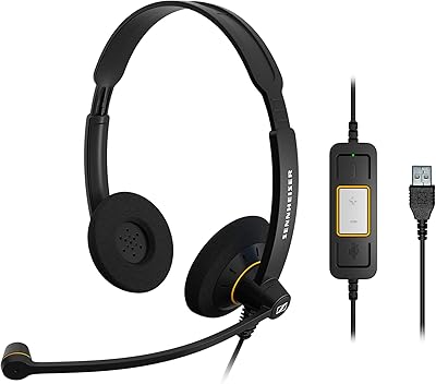 Sennheiser 504547 sc 60 usb ml casque professionnel double sc 60 usb ml - skype for business | avec son hd, microphone antibruit, connecteur usb (noir) - (lot de 1). En tant que pionnier du commerce électronique en Côte d'Ivoire, DIAYTAR COTE D'IVOIRE a réussi à créer une plateforme en ligne conviviale et facile à utiliser. Elle propose des services de paiement sécurisés et des options de livraison flexibles pour assurer la satisfaction maximale de ses clients. Son équipe dédiée travaille sans relâche pour améliorer constamment l'expérience d'achat en ligne.