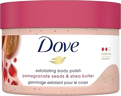 Gommage corporel polissant dove au beurre de karité et aux graines