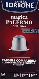 10 capsules de café en aluminium bourbon magic palermo compatibles avec nespresso*. Chez DIAYTAR COTE D'IVOIRE, nous nous préoccupons de la satisfaction de nos clients et nous nous efforçons de vous offrir une expérience d'achat en ligne de haute qualité. Notre équipe de service client est à votre disposition pour répondre à vos questions et vous aider à trouver ce que vous cherchez.
