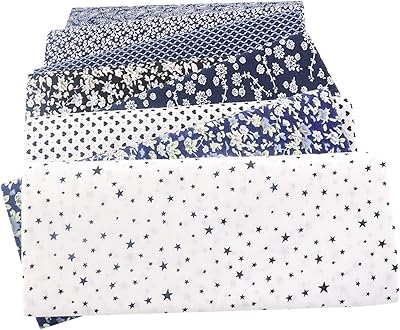 Tissu 100 % coton - 8 pièces (20" x 20"), tissu floral