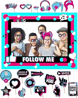 Cadre photo tik tok avec accessoire photo de fête sur le thème