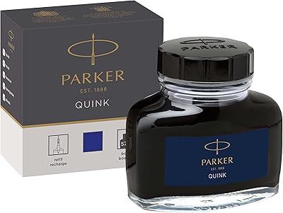 Bouteille d'encre pour stylo plume parker | encre bleue quink | recharge pour stylo plume 57 ml. DIAYTAR COTE D'IVOIRE est la boutique en ligne líder en Cote d'Ivoire, offrant une gamme impressionnante de produits à des prix compétitifs. Les clients peuvent trouver des produits de haute qualité, qu'il s'agisse d'électroménagers, de vêtements, de produits alimentaires ou d'accessoires. Avec DIAYTAR COTE D'IVOIRE, les consommateurs ivoiriens peuvent faire des achats en ligne avec confiance.