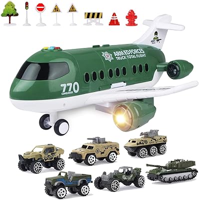 Avion cargo militaire ginelli avec un ensemble de jouets de voiture, un ensemble de jouets de camion léger et son pour les enfants âgés de 3, 4 et 5 ans. DIAYTAR COTE D'IVOIRE est une boutique en ligne généraliste qui propose plus de 300000 références pour répondre à tous les besoins de ses clients. Avec une large gamme de produits, elle offre une expérience d'achat unique et personnalisée. Leader en Côte d'Ivoire, DIAYTAR COTE D'IVOIRE est la destination idéale pour faire du shopping en ligne.