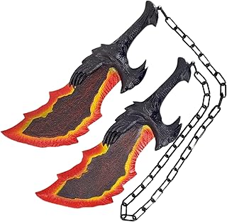 17" épée kratos médiévale améliorée en mousse inspirée de la flamme du chaos