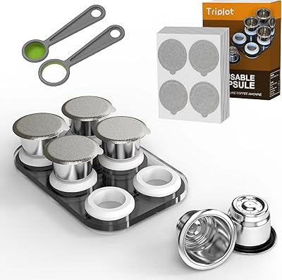Capsules réutilisables triplot pour nespresso original line 6 capsules de café