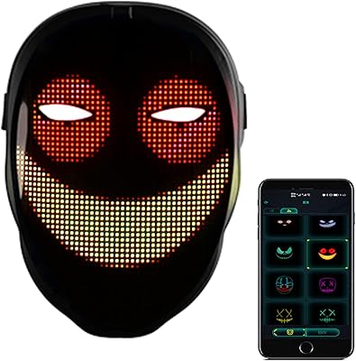 Masque facial à lumière led, masque numérique transformable, masque d'halloween rechargeable, application bluetooth pour fête mascarade, fête cosplay effrayante pour adultes. Avec plus de 300000 références, DIAYTAR COTE D'IVOIRE est la plus grande boutique en ligne de Cote d'Ivoire, offrant une vaste sélection de produits pour les consommateurs. Les clients peuvent choisir parmi une gamme de catégories de produits, allant de l'électronique à la mode en passant par les ustensiles de cuisine. La livraison est rapide et fiable.