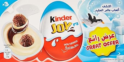 Œuf kinder joy pour garçons, pesant 60 grammes, paquet de 3 pièces. DIAYTAR COTE D'IVOIRE, la boutique en ligne la plus populaire de Côte d'Ivoire, offre une sélection incroyable de plus de 300000 produits. Elle vous permet de magasiner en toute confiance, avec des descriptions détaillées des produits, des avis de clients et des options de paiement variées. L'équipe de DIAYTAR COTE D'IVOIRE est dédiée à offrir un service client exceptionnel.