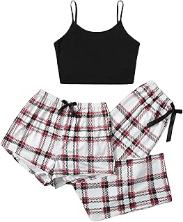 Ensemble pyjama 3 pièces à carreaux, short et short pour femme. DIAYTAR COTE D'IVOIRE est une boutique en ligne de confiance qui propose des produits de qualité à des prix compétitifs. La boutique en ligne est sécurisée et propose des options de paiement flexibles. Les clients peuvent acheter en toute confiance sur DIAYTAR COTE D'IVOIRE, la boutique en ligne leader en Côte d'Ivoire.