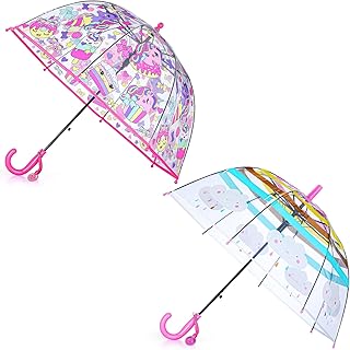 Parapluie à bulles transparent pour enfants en deux parties avec forme de dôme
