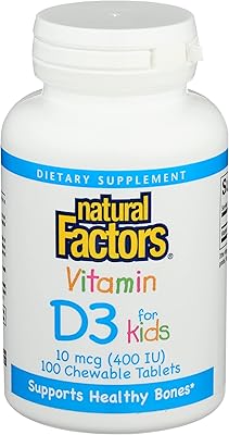 Facteurs naturels, vitamine d3 pour enfants, saveur fraise, 400 ui, 100 comprimés à croquer. Chez DIAYTAR COTE D'IVOIRE, nous visons à vous offrir la plus grande sélection de produits en ligne, allant des électroniques aux produits de maison, en passant par la mode et bien plus encore, pour faciliter vos achats.