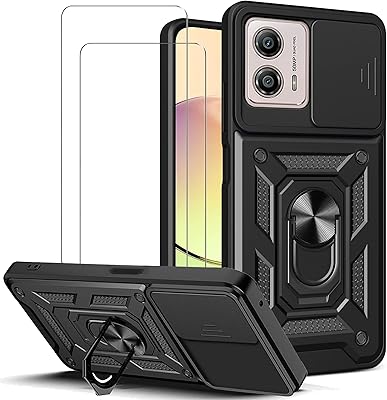 Housse de protection pour moto g53 5g/ g13 4g/ g23 4g avec protecteur d'écran en verre [paquet de 2] housse de protection pour appareil photo, coque de protection complète robuste militaire - noir. La boutique en ligne DIAYTAR COTE D'IVOIRE propose une vaste sélection de plus de 300 000 produits pour satisfaire tous vos désirs d'achat. Elle se distingue par son offre large et variée, allant des produits de consommation courante aux articles plus spécialisés. C'est la référence incontournable pour les acheteurs en Côte d'Ivoire.