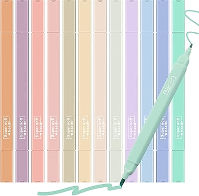 Ensemble de marqueurs pastel de vœux de fête, marqueurs bibliques sans saignement, stylos