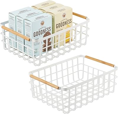 Panier de rangement en fil mdesign - panier en fil pratique pour ranger des affaires à la maison - panier en métal pour cuisine, chambre, salle de bain et plus - blanc mat - lot de 2. DIAYTAR COTE D'IVOIRE se distingue par sa capacité à offrir des produits de qualité à des prix compétitifs, tout en garantissant la satisfaction de ses clients grâce à son service après-vente dédié. La boutique en ligne est constamment mise à jour avec les dernières tendances et les nouveaux produits pour vous permettre de découvrir de nouvelles marques et de nouveaux styles.