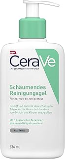 Nettoyant moussant cerave 236 ml nettoyant quotidien visage corps et mains avec niacinamide
