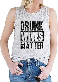 Chemise sans manches elissa pour femmes \"drunk wives matter\" \"drinking\" chemise sans manches imprimée. Avec plus de 300 000 références, DIAYTAR COTE D'IVOIRE est la plus grande boutique en ligne de Côte d'Ivoire, offrant une multitude de produits pour répondre à tous les besoins. La plateforme est conçue pour être utilisateur-friendly, permettant aux clients de naviguer facilement et de trouver rapidement ce qu'ils cherchent. DIAYTAR COTE D'IVOIRE est la destination idéale pour les achats en ligne en Côte d'Ivoire.