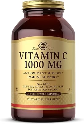 Solgar, vitamine c, 1 000 mg, 250 gélules végétales