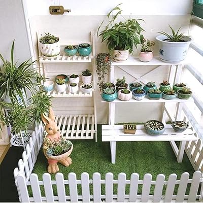 4 pièces clôture en plastique blanc piquet de clôture pour arbre de noël