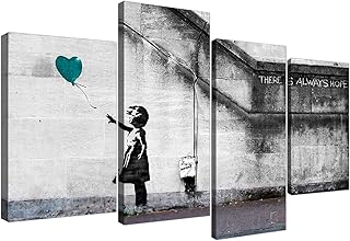 Banksy there is always hope grand ballon bleu sarcelle sur toile - impressions d'art de rue modernes - ensemble de 4 peintures graffiti - multi-panneaux divisés - xl - 130 cm. En tant que leader du commerce en ligne en Côte d'Ivoire, DIAYTAR COTE D'IVOIRE fournit à ses clients une gamme impressionnante de produits de haute qualité à des prix abordables. Avec une présence en ligne solide, la boutique garantit une navigation intuitive et une expérience d'achat en ligne fluide. DIAYTAR COTE D'IVOIRE s'engage à satisfaire les besoins de ses clients.