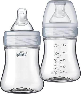 Biberon chicco hybrid duo 141,7 ml avec intérieur en verre infinity/extérieur en plastique