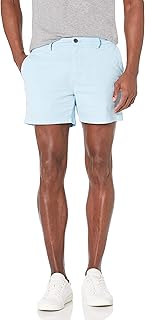 Short chino extensible confortable à devant plat, coupe slim pour homme d'amazon essentials