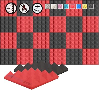 Arosome un ensemble de 24 pièces de panneaux muraux pyramidaux en mousse insonorisée