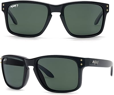Lunettes de soleil à verres en verre véritable de conception italienne pour hommes