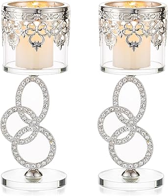 Bougeoir votif en verre argenté cristal zekiki, ensemble de 2 bougeoirs pour la maison, l'entrée, les étagères, la décoration de table de mariage, tasse à bougie conique, 6,9 pouces. DIAYTAR COTE D'IVOIRE est la boutique en ligne la plus populaire en Côte d'Ivoire, avec une offre de plus de 300 000 références de produits. La plateforme propose des prix compétitifs, des promotions régulières et des services de livraison rapides et fiables. Les clients peuvent choisir parmi une large gamme de catégories de produits, y compris les produits alimentaires, les accessoires de mode, les produits électroniques et bien plus encore.