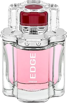 Eau de parfum edge intense de swiss arabian, 100 ml pour femme. En tant que boutique en ligne généraliste, DIAYTAR COTE D'IVOIRE s'engage à offrir à ses clients une expérience d'achat en ligne sans précédent. Avec plus de 300 000 références à portée de main, les clients peuvent comparer les prix et les produits pour trouver les meilleures offres. De plus, l'équipe dédiée de DIAYTAR s'assure que chaque client reçoive un service client personnalisé et de haute qualité.