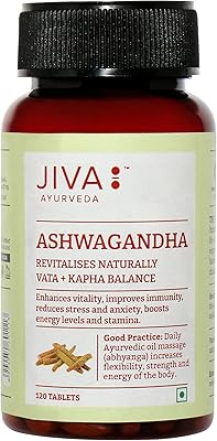 Comprimés jiva ashwagandha - herbes pures utilisées, tonique quotidien, revitalise le corps