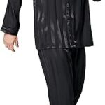 Ensemble pyjama en satin de soie à manches longues pour hommes, vêtements